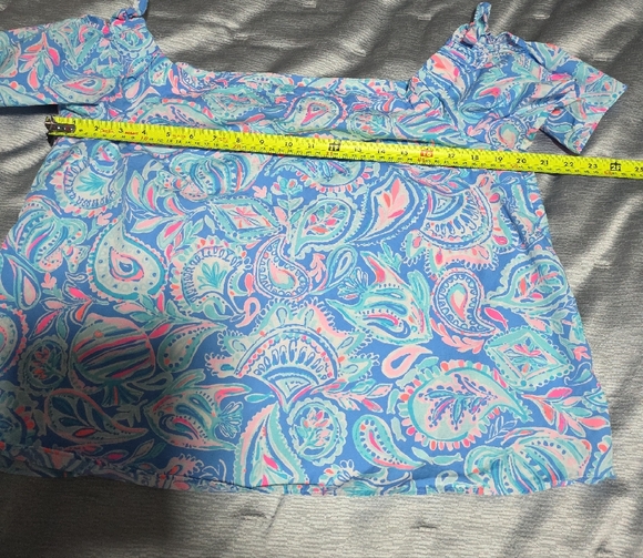 Lilly Pulitzer Blue and Pink Paisley Blouse - Picture 3 of 7
